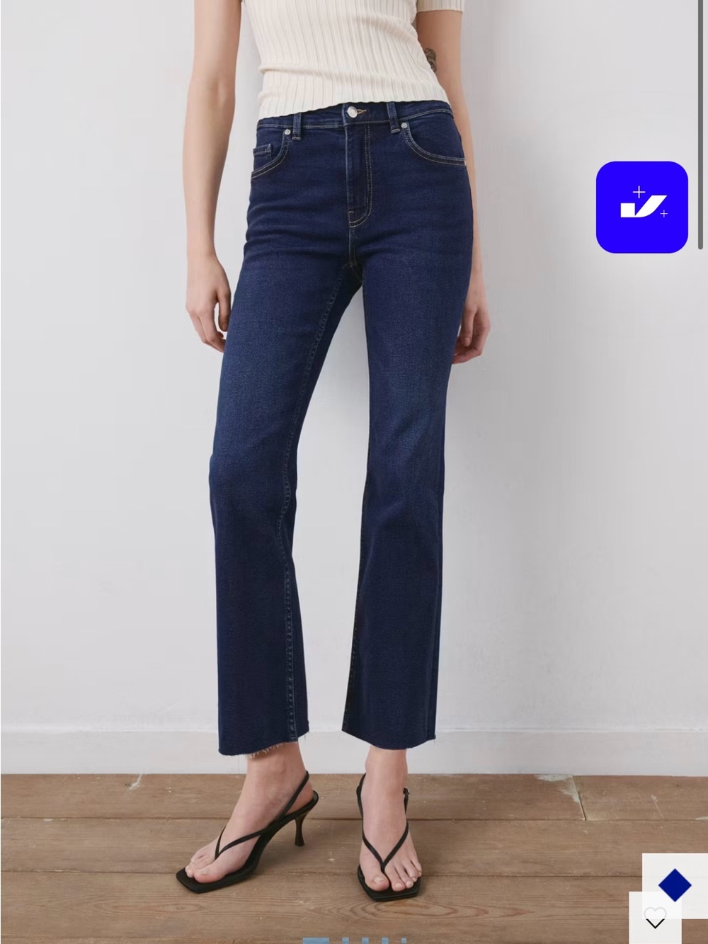 Mango Sienna Cropped Flare Jeans